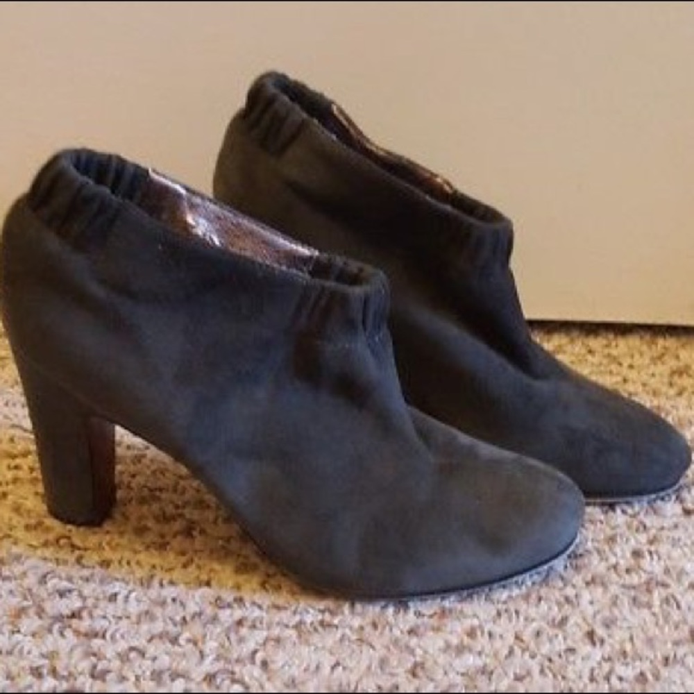 Sam Edelman Dark Gray Microsuede Ankle Boots sz 8
